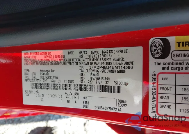 3FADP4BJ4EM114586: 43812233