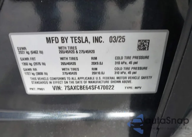 7SAXCBE64SF470022: 43812340