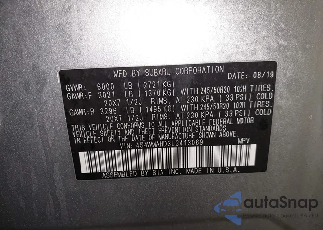 4S4WMAHD3L3413069: 43812453