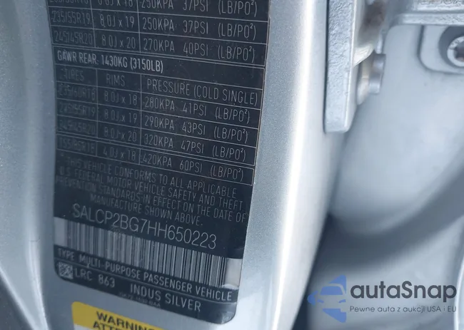 SALCP2BG7HH650223: 43812458