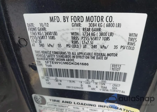 1FTEW1CM6DKD61686: 43812475