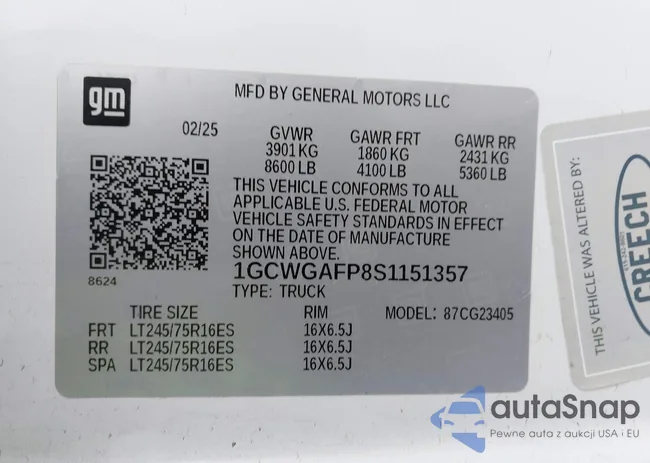 1GCWGAFP8S1151357: 43811774