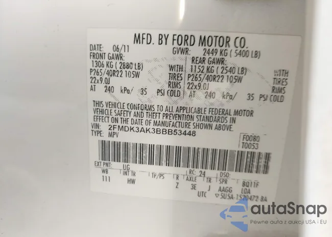 2FMDK3AK3BBB53448: 43812933