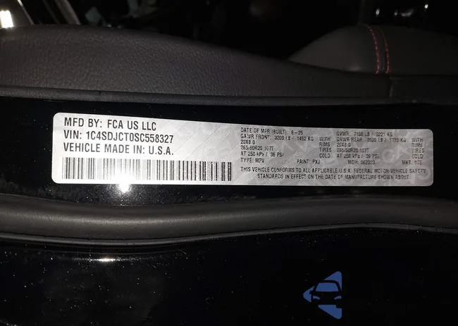 1C4SDJCT0SC558327: 43812981