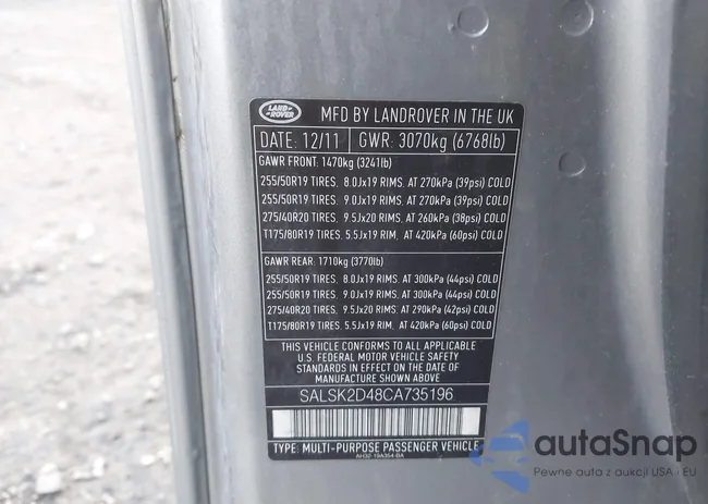 SALSK2D48CA735196: 43813100