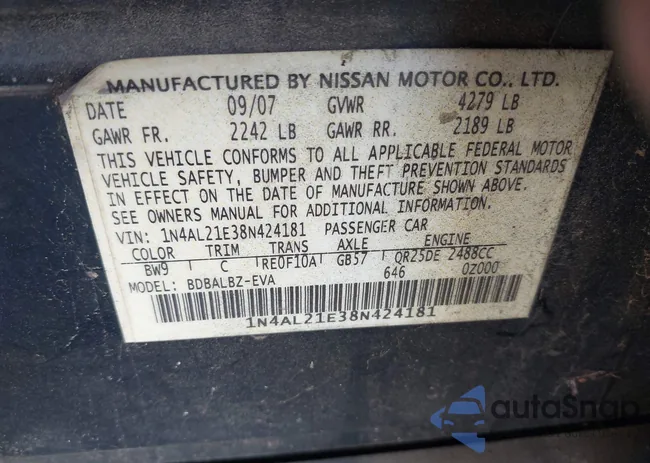 1N4AL21E38N424181: 43813232