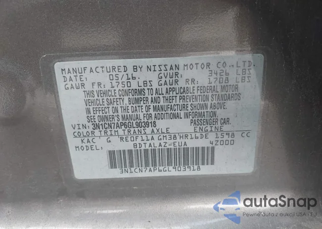 3N1CN7AP6GL903918: 43813375