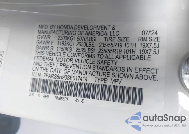 7FARS6H90SE017414: 43813514
