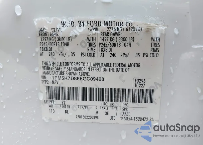 1FM5K7D86FGC09408: 43812519