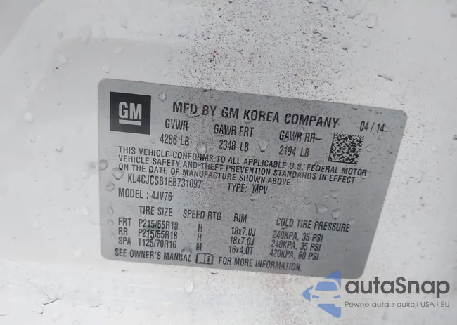 KL4CJCSB1EB731097: 43812527