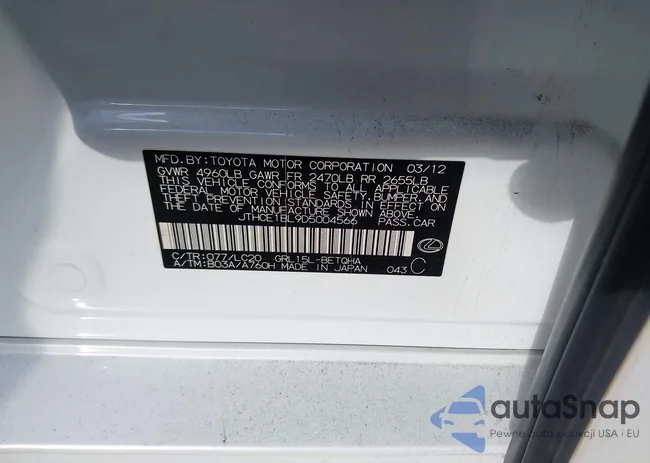 JTHCE1BL9D5004566: 43812840