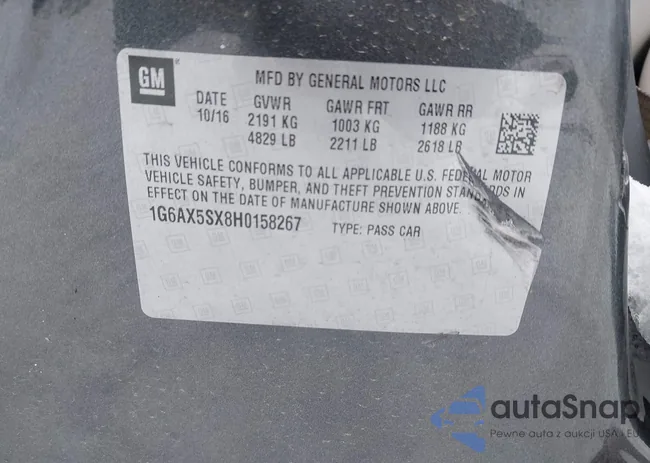 1G6AX5SX8H0158267: 43813962