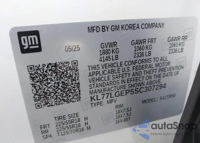 KL77LGEP5SC307294: 43814229