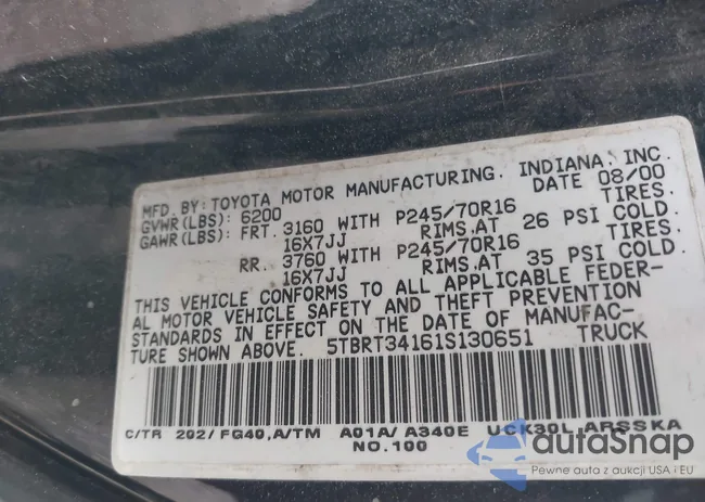 5TBRT34161S130651: 43814233