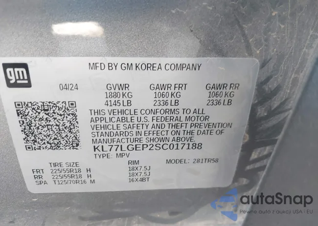 KL77LGEP2SC017188: 43814341