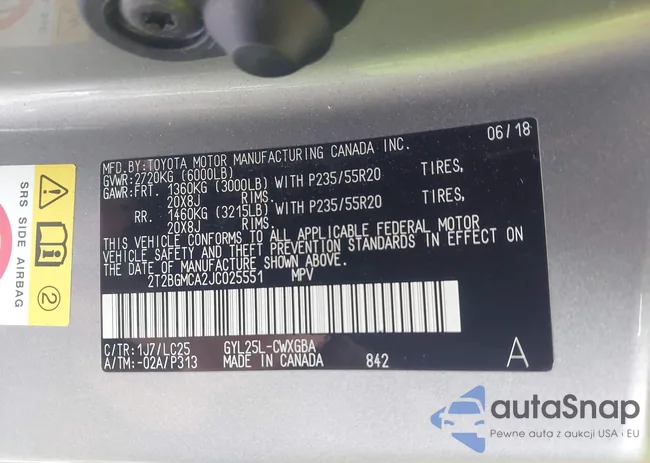 2T2BGMCA2JC025551: 43814432