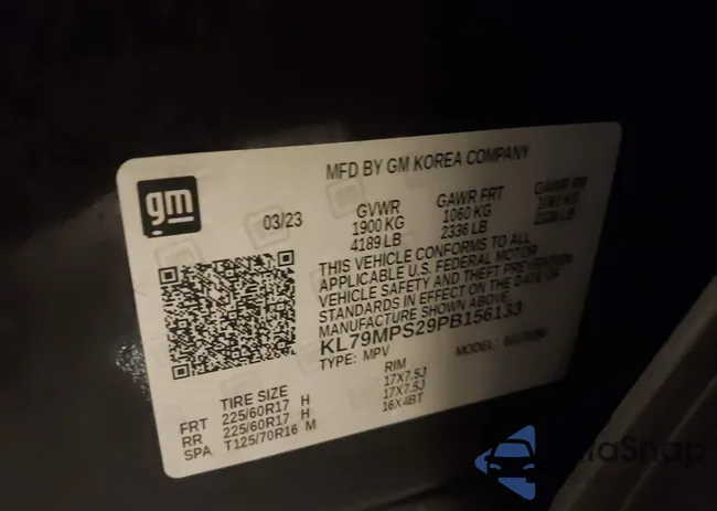 KL79MPS29PB156133: 43814458