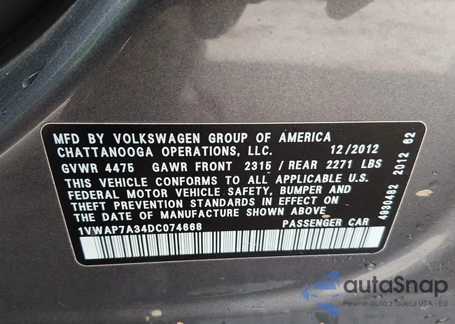 1VWAP7A34DC074668: 43815191