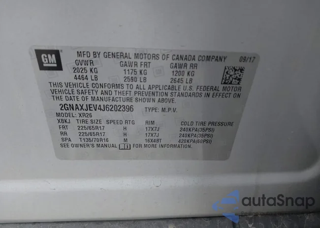 2GNAXJEV4J6202396: 43815422