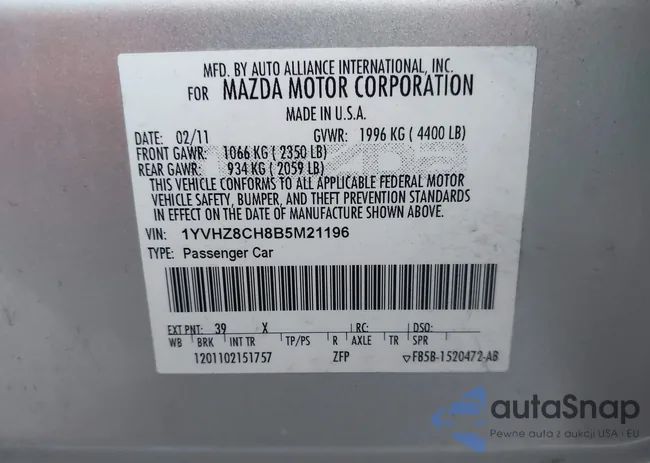 1YVHZ8CH8B5M21196: 43814524