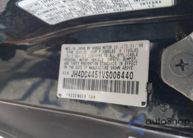 JH4DC4451VS006440: 43814612