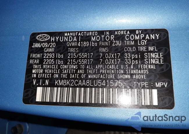 KM8K2CAA8LU541575: 43814831