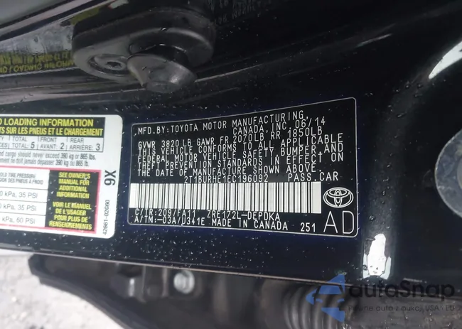 2T1BURHE1EC196092: 43814840