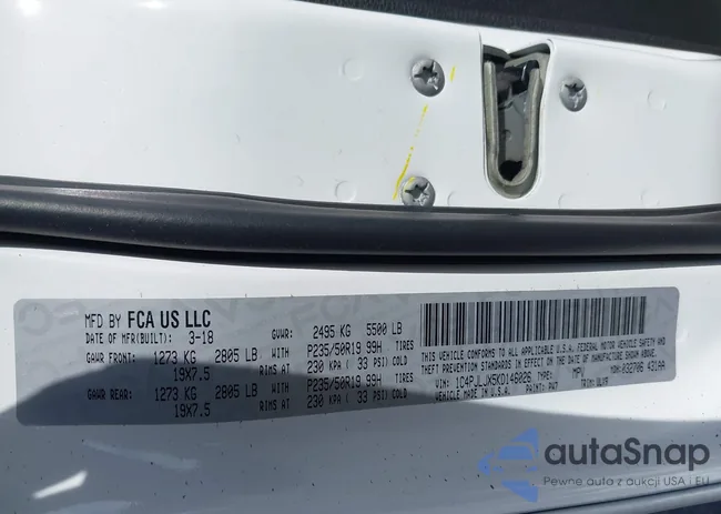 1C4PJLJX5KD146026: 43815949