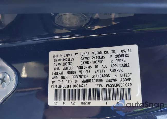 JH4CU2F41DC014242: 43815961