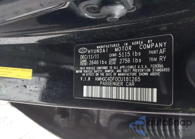 KMHGC4DF0CU181265: 43816092