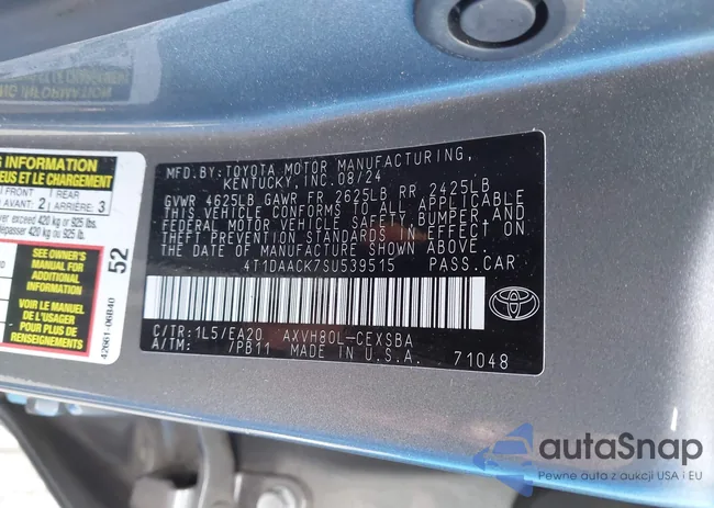 4T1DAACK7SU539515: 43816209