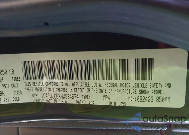 1C4PJLCBXHW534674: 43816253