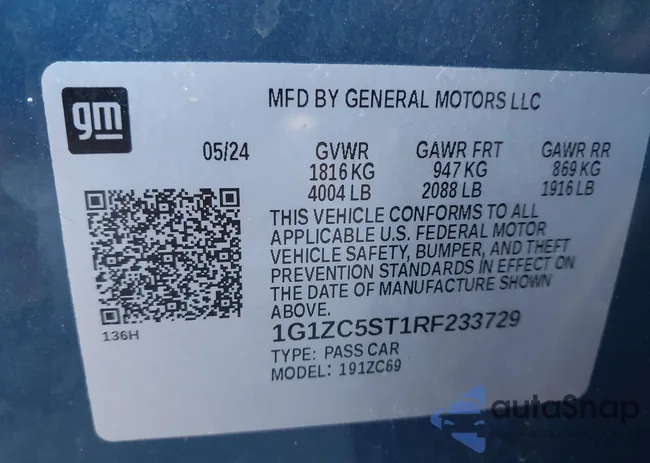 1G1ZC5ST1RF233729: 43816286