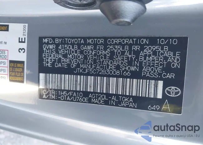 JTKJF5C72B3008166: 43816440