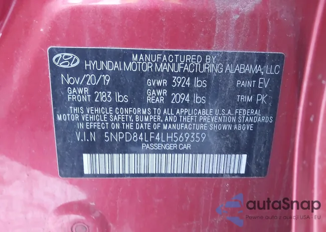 5NPD84LF4LH569359: 43816450