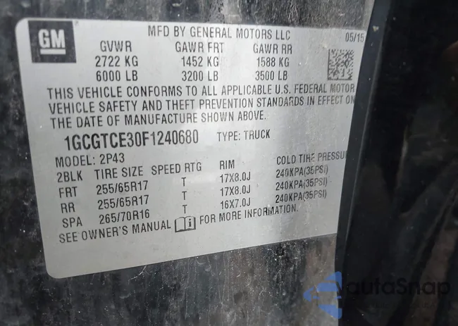 1GCGTCE30F1240680: 43816458