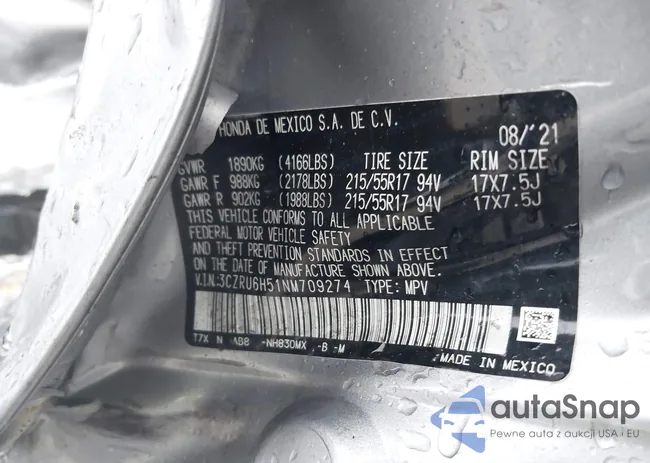 3CZRU6H51NM709274: 43815602