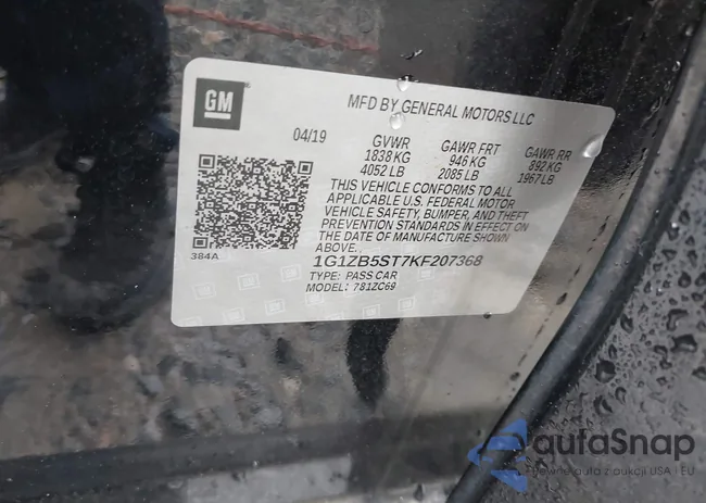 1G1ZB5ST7KF207368: 43815769