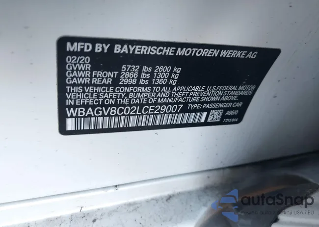 WBAGV8C02LCE29007: 43816968