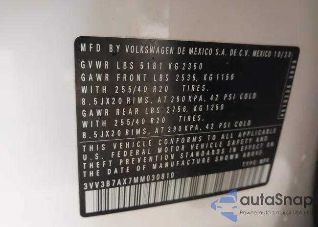 3VV3B7AX7MM030810: 43817126