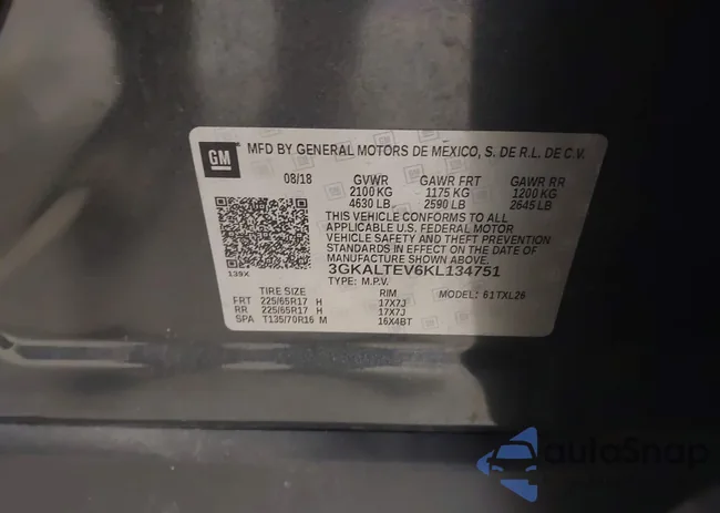 3GKALTEV6KL134751: 43817181