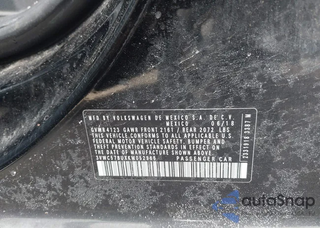 3VWC57BUXKM052966: 43817200