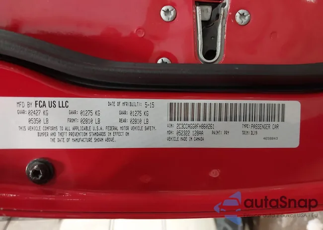 2C3CCAGG0FH860261: 43817280