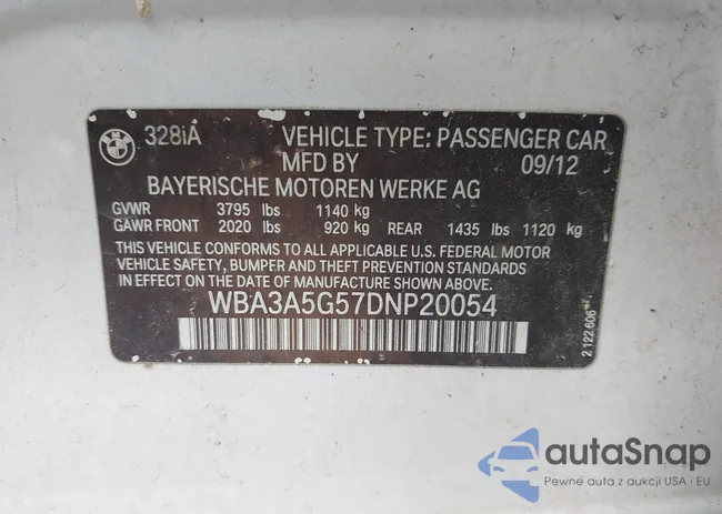 WBA3A5G57DNP20054: 43817355