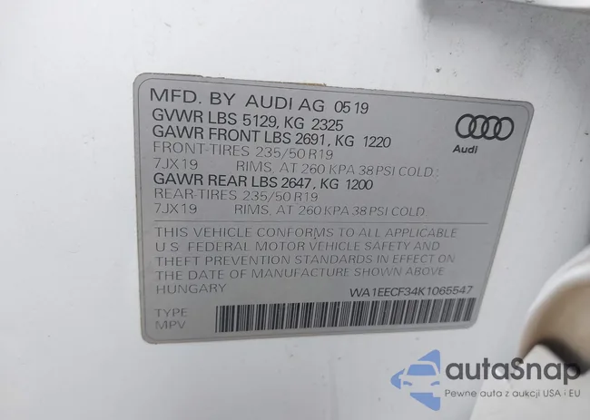 WA1EECF34K1065547: 43817442