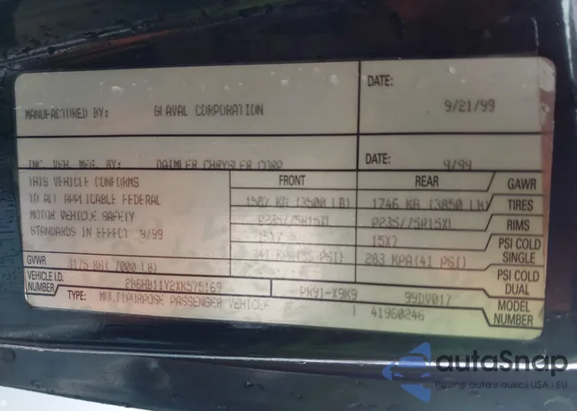 2B6HB11Y2XK575169: 43817469