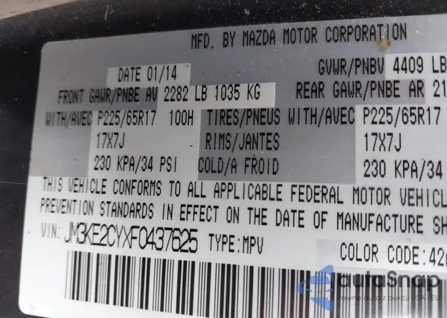 JM3KE2CYXF0437625: 43817492