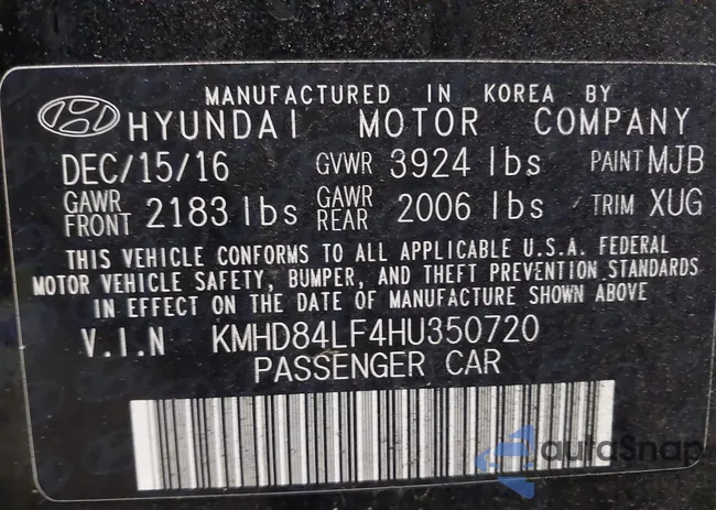 KMHD84LF4HU350720: 43816524