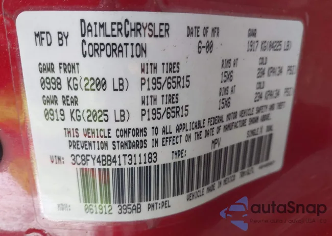 3C8FY4BB41T311183: 43816562