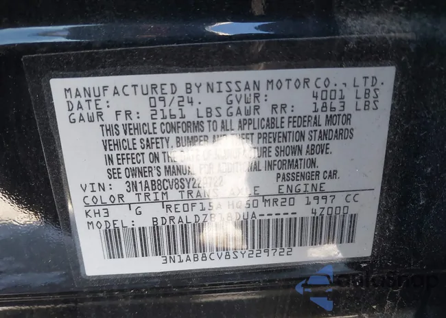 3N1AB8CV8SY229722: 43816765